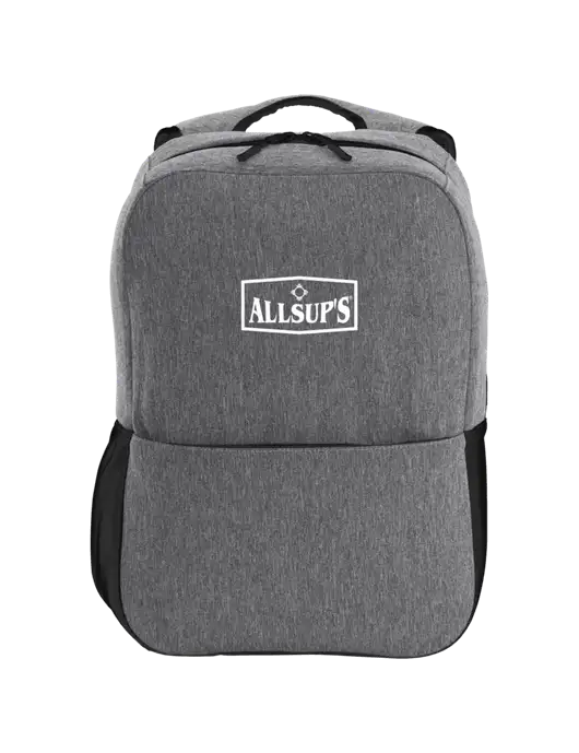 Access Square Laptop Graphite Heather/Black Backpack w/ALLSUP'S Logo