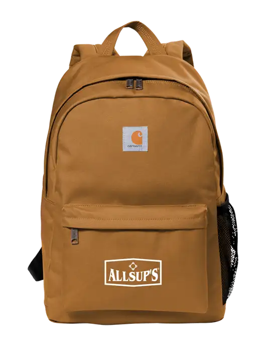 Carhartt Brown Canvas Backpack w ALLSUP S Logo