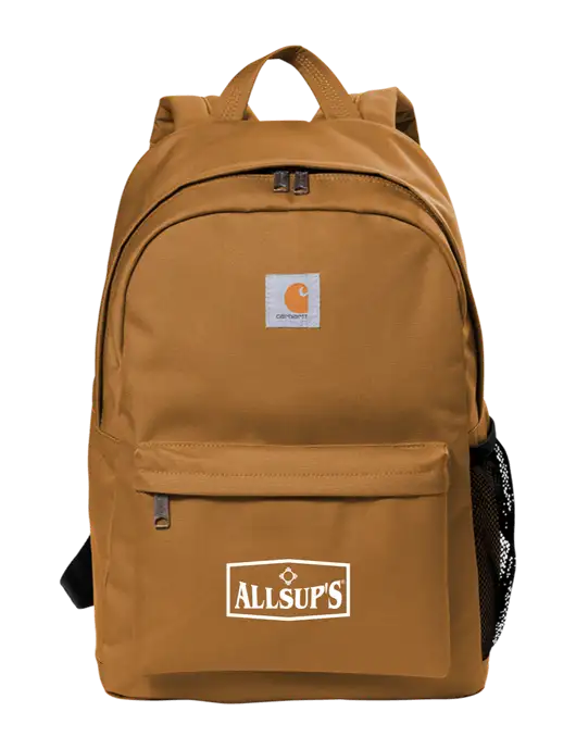 Carhartt Brown Canvas Backpack w/ALLSUP'S Logo