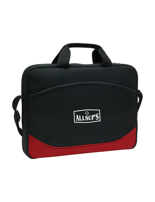 Slim & Lite Black/Dark Red Laptop Case w/ALLSUP'S Logo