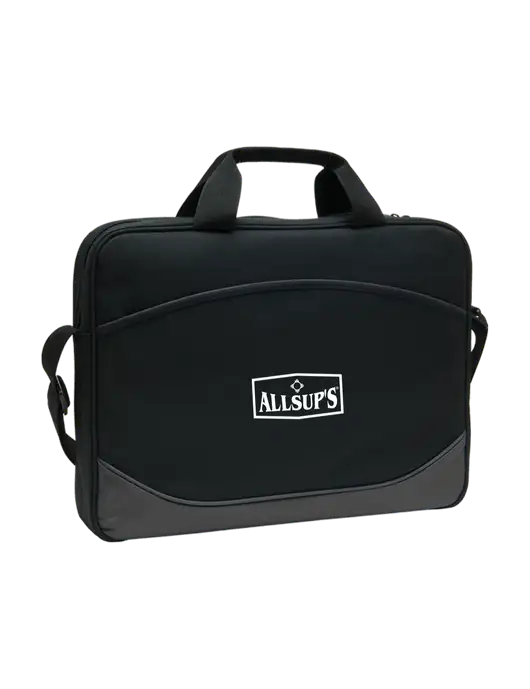 Slim & Lite Dark Black/Dark Grey Laptop Case w/ALLSUP'S Logo