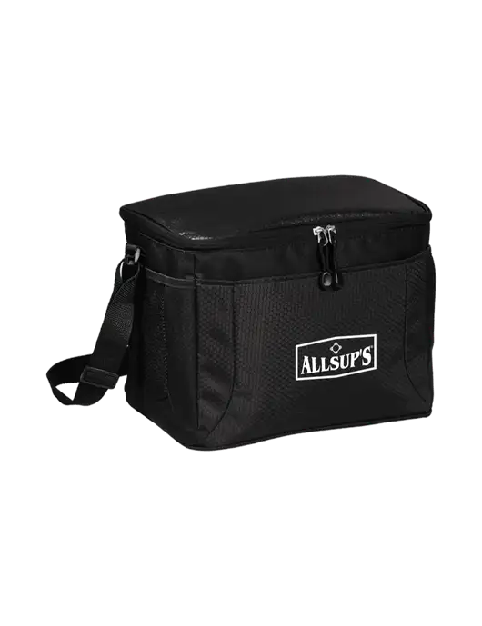 12 Can Black/Black Cube Cooler  w/ALLSUP'S Logo
