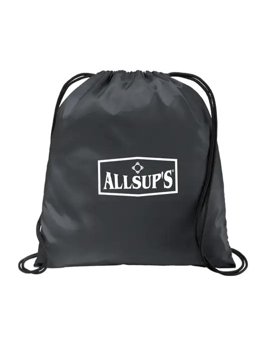 Drawstring  Graphite Grey Cinch Pack w/ALLSUP'S Logo
