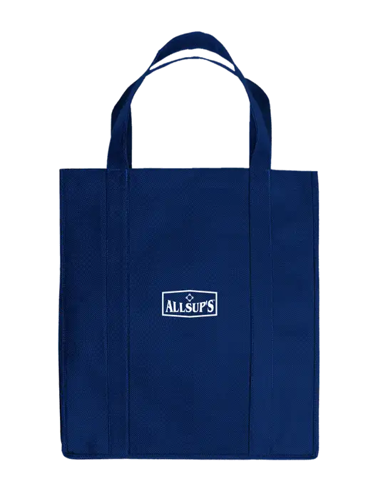 Eco Reusable Jumbo Navy Blue Shopping Bag w/ALLSUP'S Logo