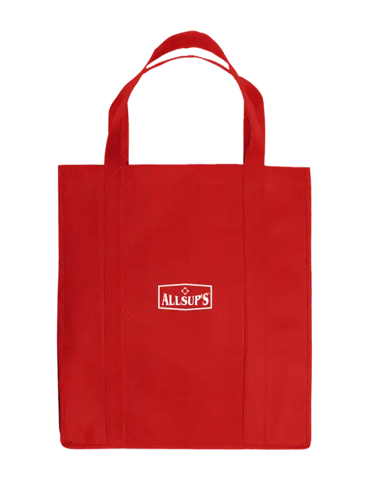 Eco Reusable Jumbo Red Shopping Bag w/ALLSUP'S Logo