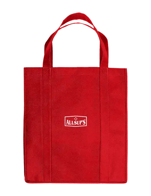 Eco Reusable Jumbo Red Shopping Bag w/ALLSUP'S Logo