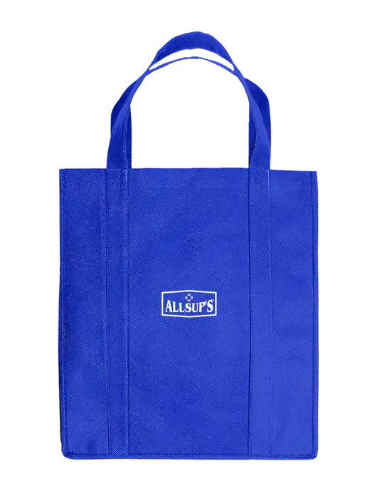 Eco Reusable Jumbo Royal Shopping Bag w/ALLSUP'S Logo