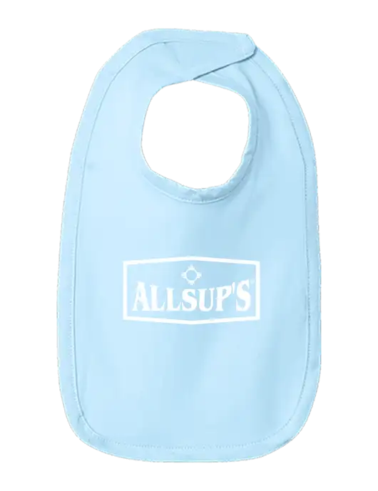 Rabbit Skins Light Blue Infant Premium Jersey Bib w/ALLSUP'S Logo