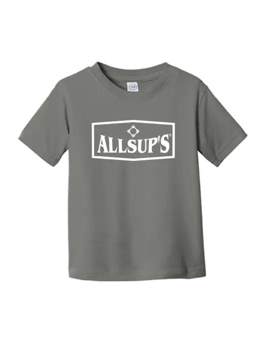 Rabbit Skins Charcoal Toddler Fine Jersey Tee w/ALLSUP'S Logo