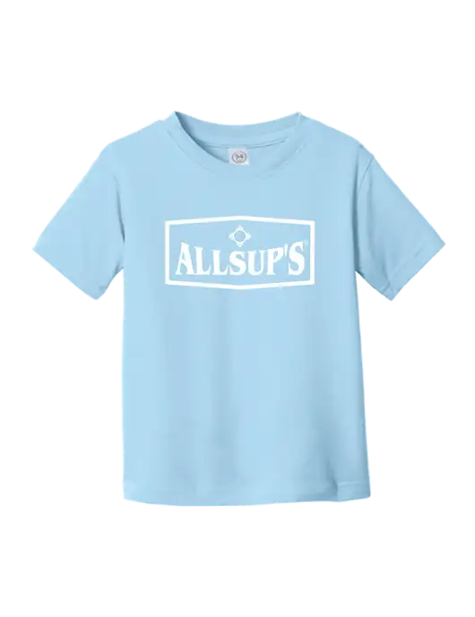 Rabbit Skins Light Blue Toddler Fine Jersey Tee w/ALLSUP'S Logo