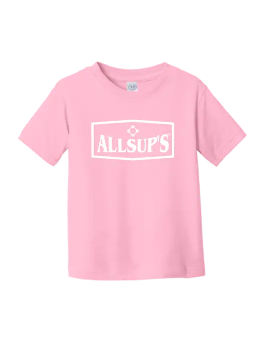 Rabbit Skins Pink Toddler Fine Jersey Tee w/ALLSUP'S Logo