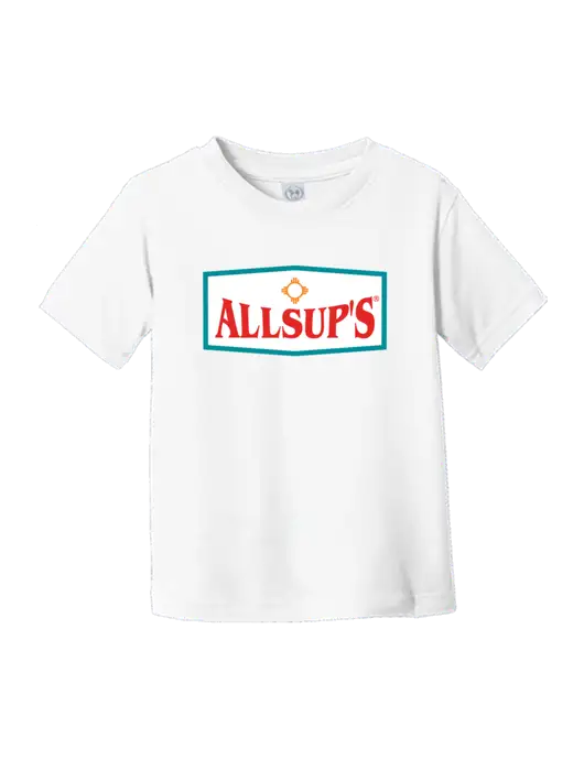 Rabbit Skins White Toddler Fine Jersey Tee w/ALLSUP'S Logo