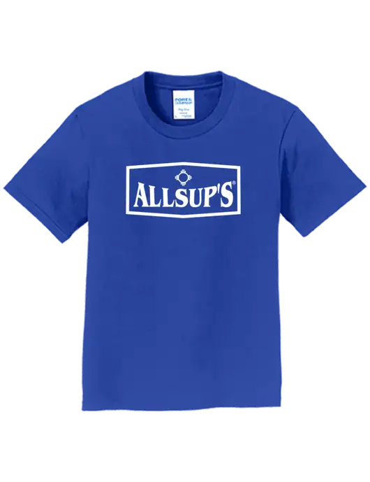 Youth Ring Spun Royal 4.5 oz T-Shirt w/ALLSUP'S Logo