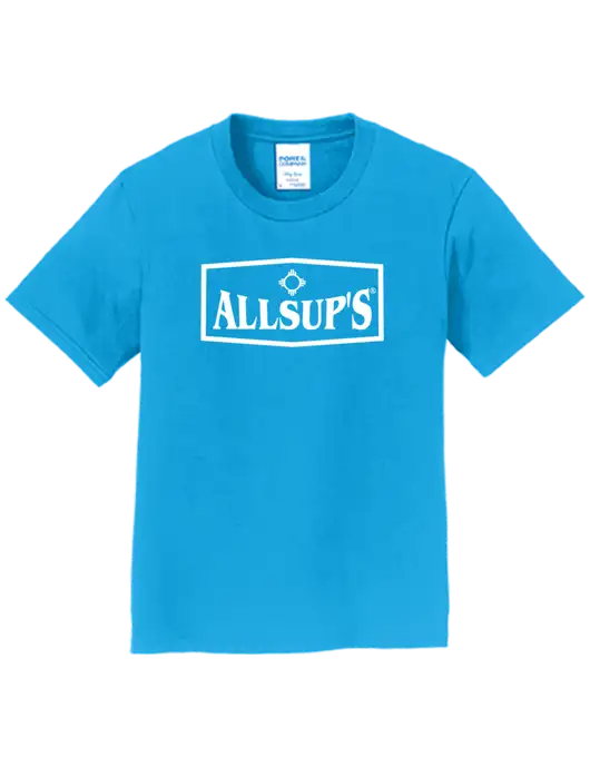 Youth Ring Spun Sapphire 4.5 oz T-Shirt w/ALLSUP'S Logo