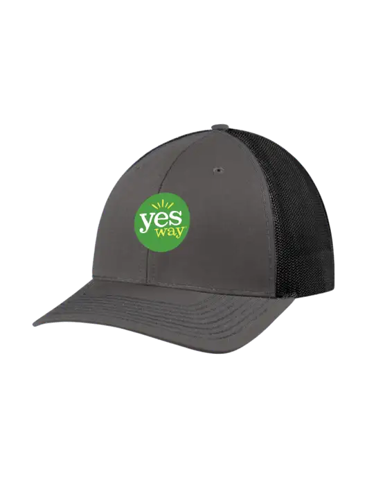 Richardson Adjustable Snapback Original 112 Trucker Cap Dark Grey w/Black Mesh w/Yesway Logo