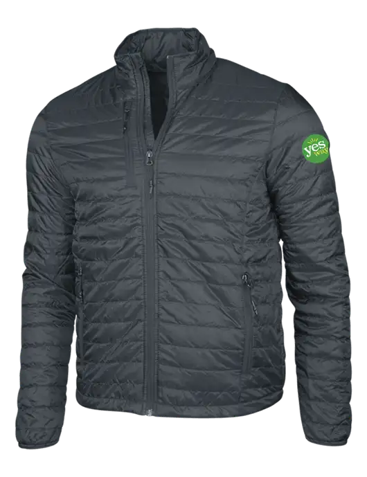 Dark Grey Puffy Packable Jacket w/Yesway Logo