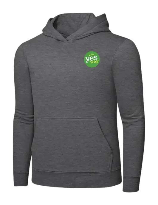 Graphite Heather 7.8. oz Ring Spun Hooded Sweatshirt w/Yesway Logo