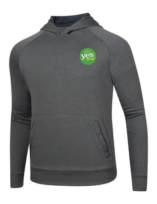 Tech Graphite Heather Fleece Hooded Sweatshirt w/Yesway Logo