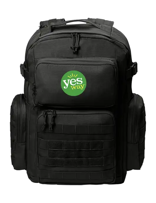 CornerStone Black Tactical Backpack w/Yesway Logo