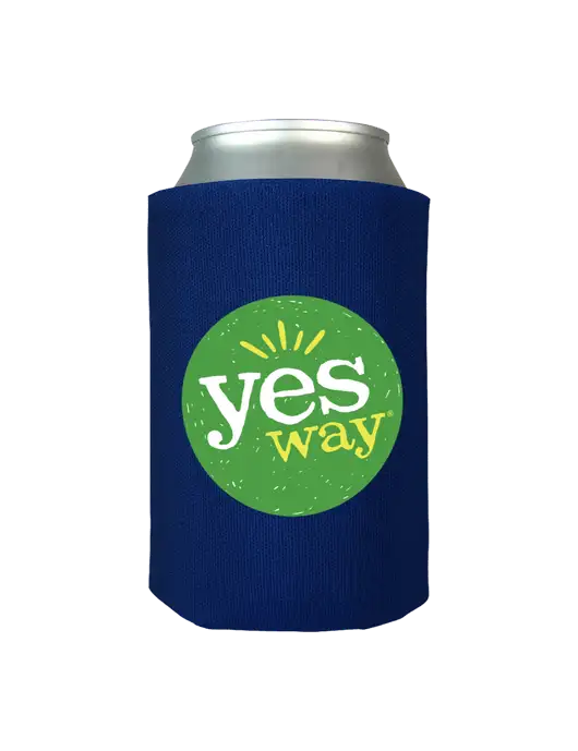 Dark Royal Blue Foam Coolie w/Yesway Logo