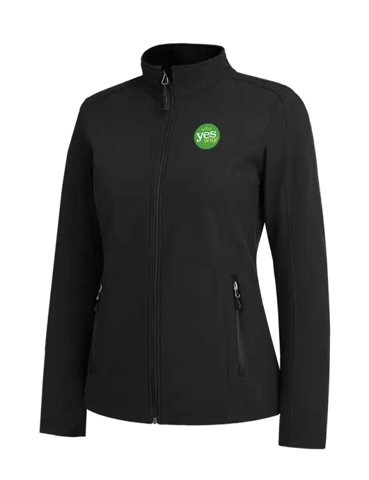 Black Womens Core Soft Shell Jacket w/Yesway Logo