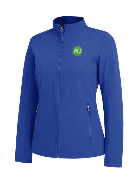 Dark Royal Womens Core Soft Shell Jacket w/Yesway Logo