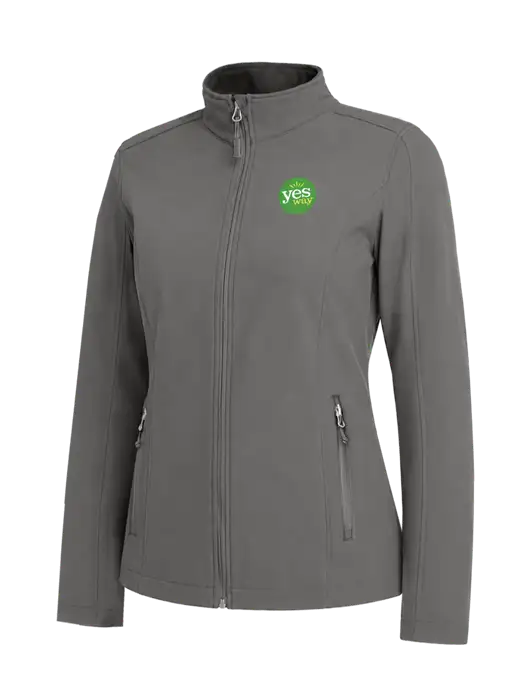 Medium Grey Womens Core Soft Shell Jacket w/Yesway Logo