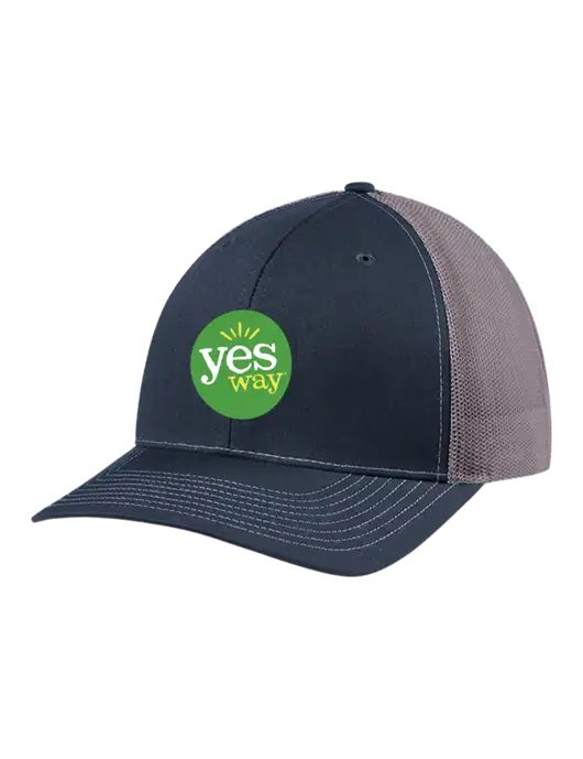 Richardson Adjustable Snapback Original 112 Trucker Cap Navy w/Charcoal Mesh w/Yesway Logo