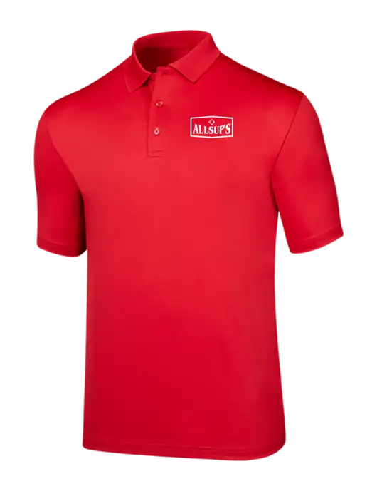Callaway Opti-Dri Red Chev Polo w/ALLSUP'S Logo