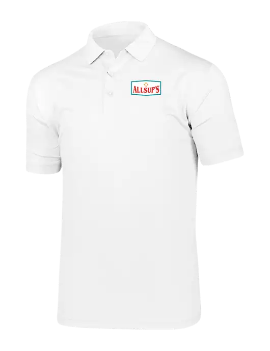 Callaway Vibrant Bright White Ventilated Polo w/ALLSUP'S Logo