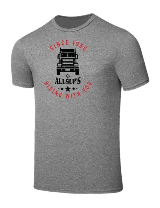 Seriously Soft Grey Frost T-Shirt w/Allsup's Big Rig Distressed Logo
