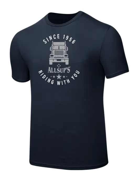 Seriously Soft Navy T-Shirt w/Allsup's Big Rig Distressed Logo