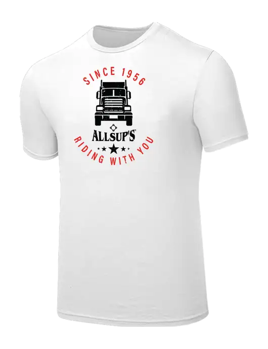 Seriously Soft White T-Shirt w/Allsup's Big Rig Distressed Logo