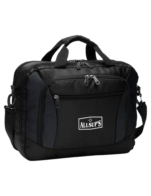 Commuter Black Laptop Briefcase w/ALLSUP'S Logo