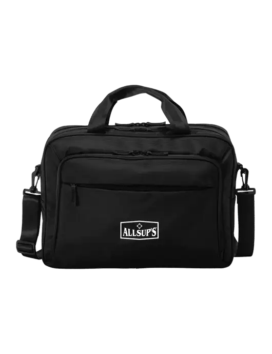 Travel Exec Black Laptop Briefcase w/ALLSUP'S Logo