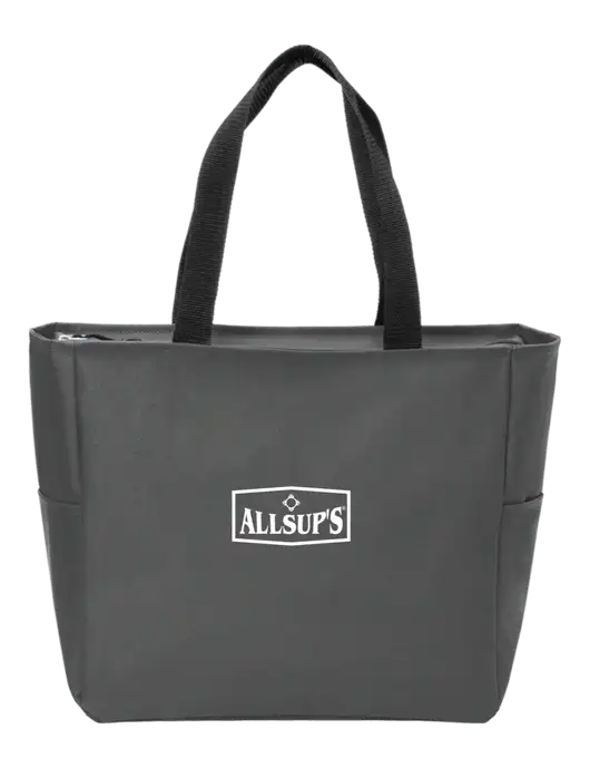 Everyday Charcoal Zip Tote Dark w/ALLSUP'S Logo