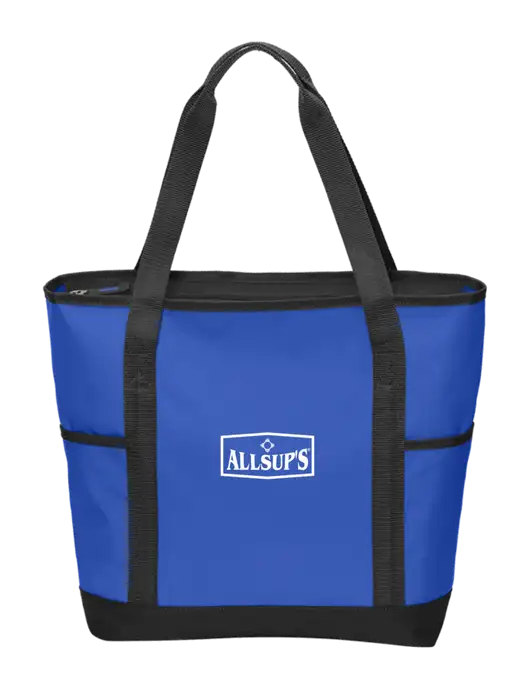 On the Go Royal/Black Tote w/ALLSUP'S Logo