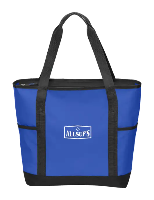 On the Go Royal/Black Tote w/ALLSUP'S Logo