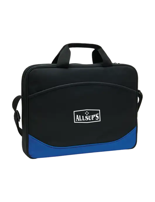 Slim & Lite Black/Royal Blue Laptop Case w/ALLSUP'S Logo