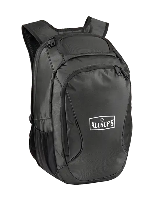 Stealth Dark Grey/Black Laptop Backpack w/ALLSUP'S Logo