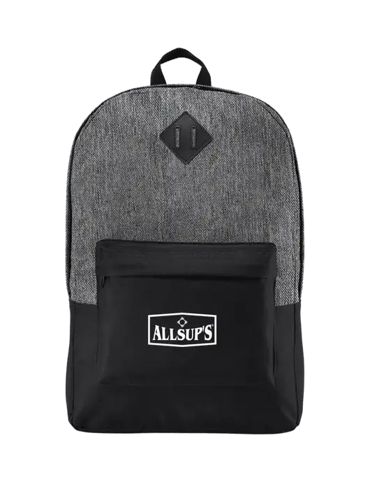 Retro Heather Grey/Black Backpack w/ALLSUP'S Logo