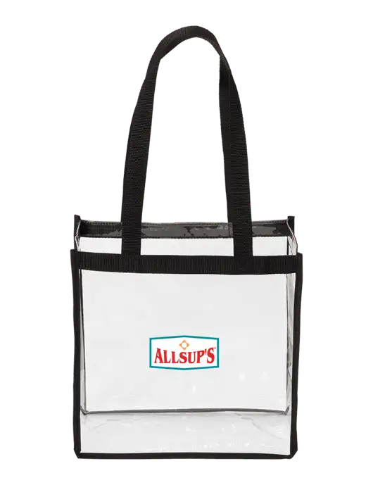 Clear Stadium Tote w/ALLSUP'S Logo