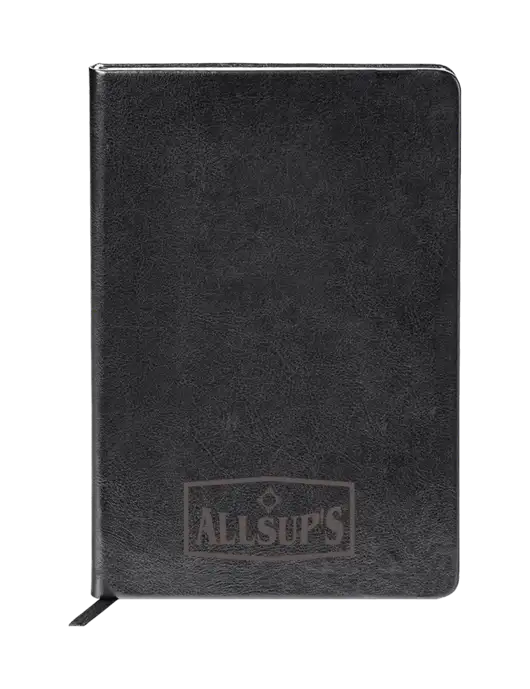 Fabrizio Black Hard Cover 5.75 x 8.3 Journal w/ALLSUP'S Logo