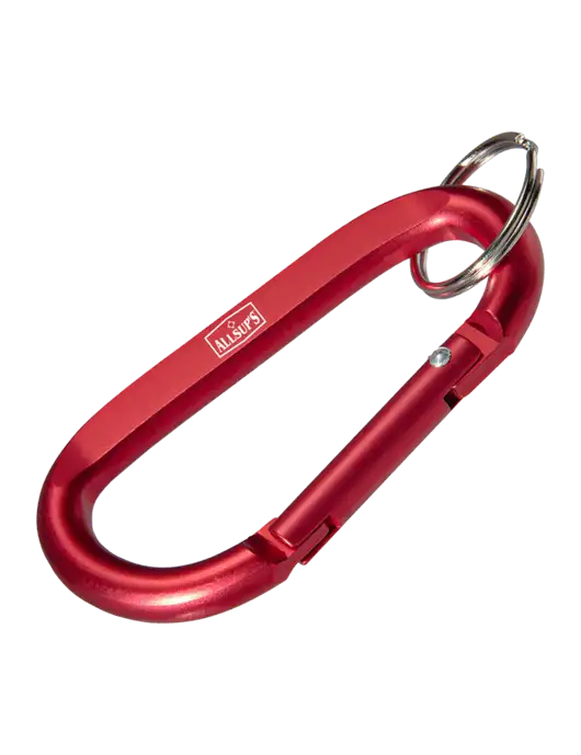 Red Carabiner & Key Ring w/ALLSUP'S Logo