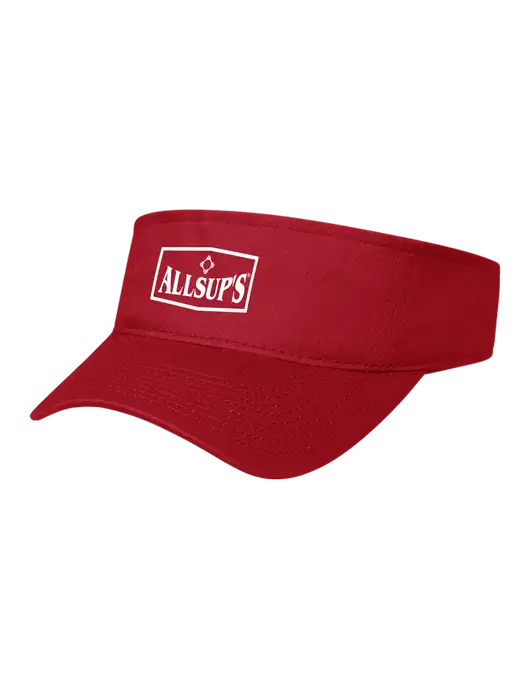 Red Cap Visor w/ALLSUP'S Logo