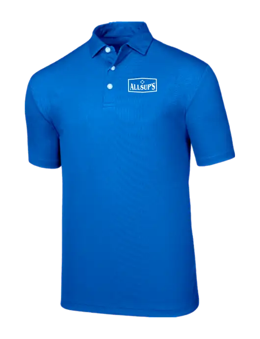 Callaway Birdseye Dark Carolina Blue Polo w/ALLSUP'S Logo