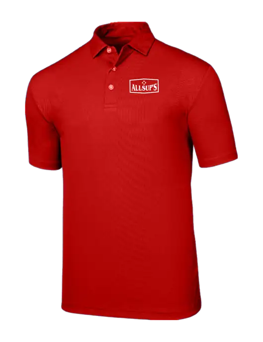 Callaway Birdseye Red Polo w/ALLSUP'S Logo