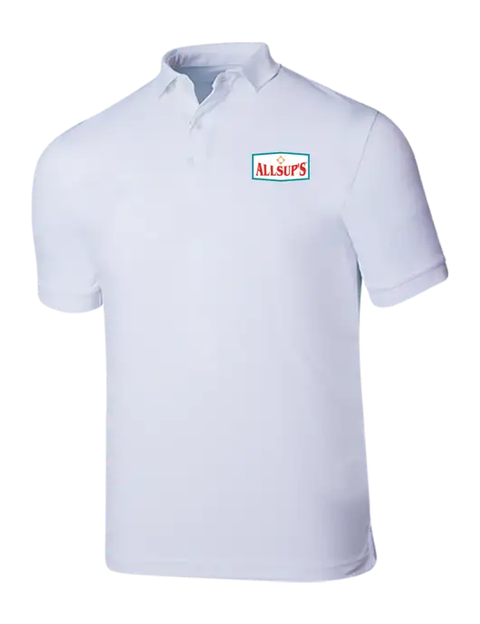 Callaway Ottoman Bright White Polo w/ALLSUP'S Logo