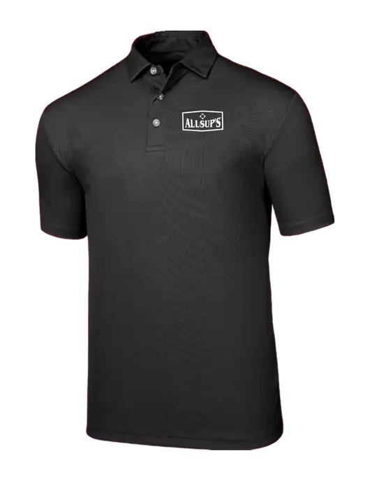 Callaway Birdseye Black Polo w/ALLSUP'S Logo