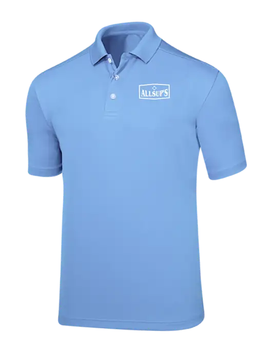 Callaway Core Light Blue Performance Polo w/ALLSUP'S Logo